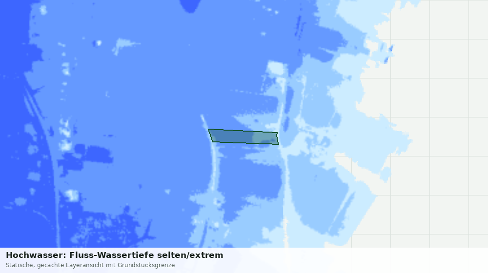Statische Kartenansicht: Hochwasser: Fluss-Wassertiefe selten/extrem