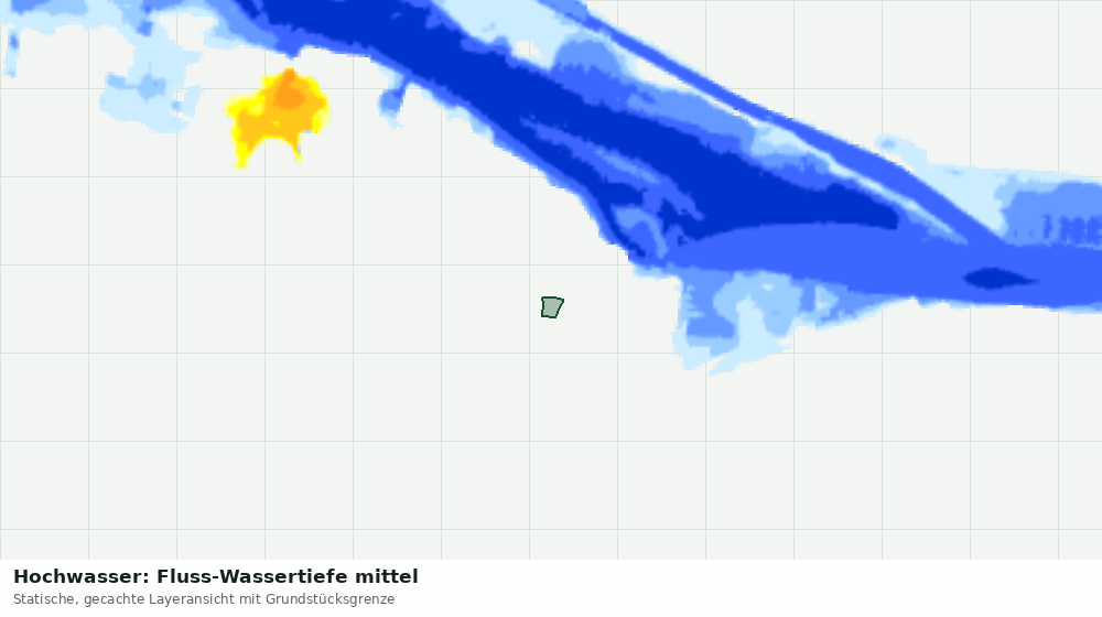 Statische Kartenansicht: Hochwasser: Fluss-Wassertiefe mittel