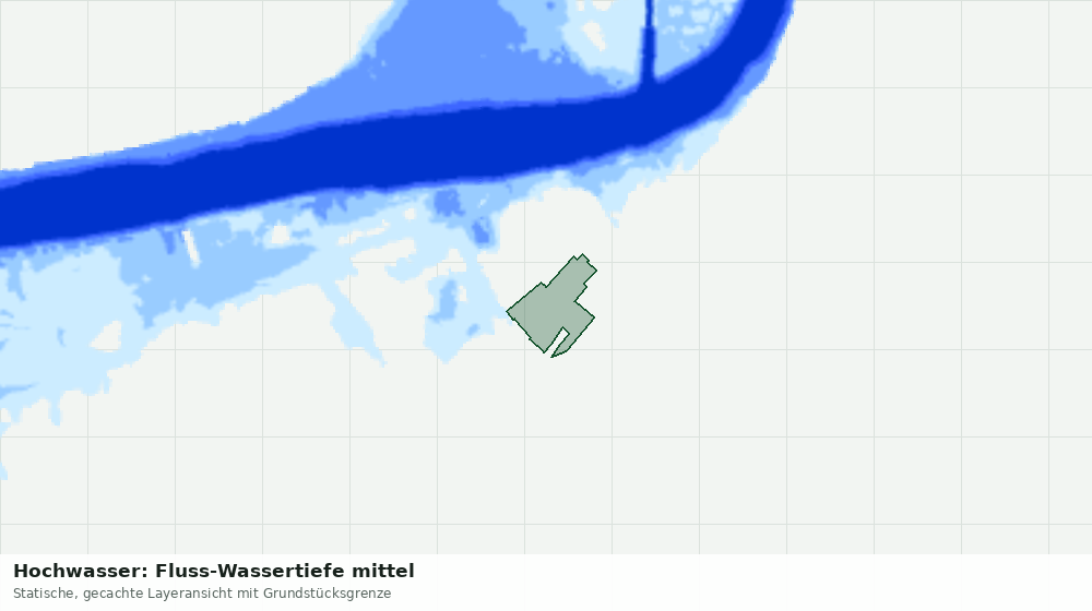Statische Kartenansicht: Hochwasser: Fluss-Wassertiefe mittel