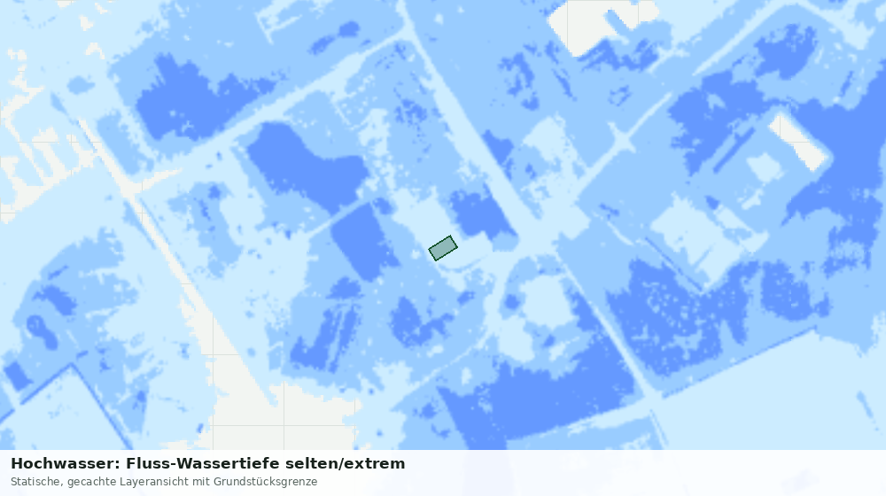 Statische Kartenansicht: Hochwasser: Fluss-Wassertiefe selten/extrem