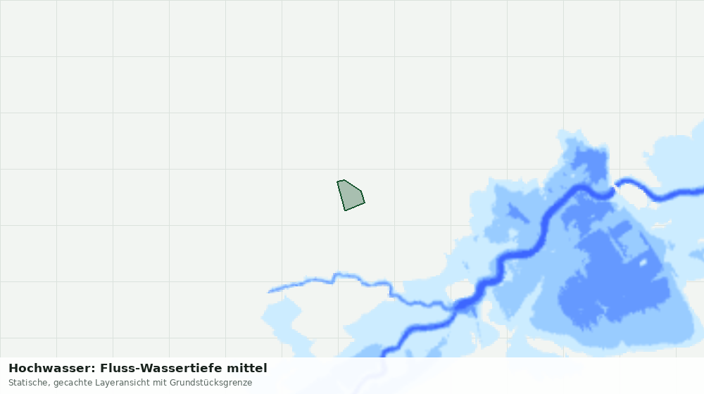 Statische Kartenansicht: Hochwasser: Fluss-Wassertiefe mittel