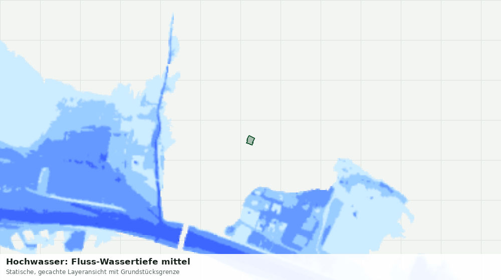 Statische Kartenansicht: Hochwasser: Fluss-Wassertiefe mittel