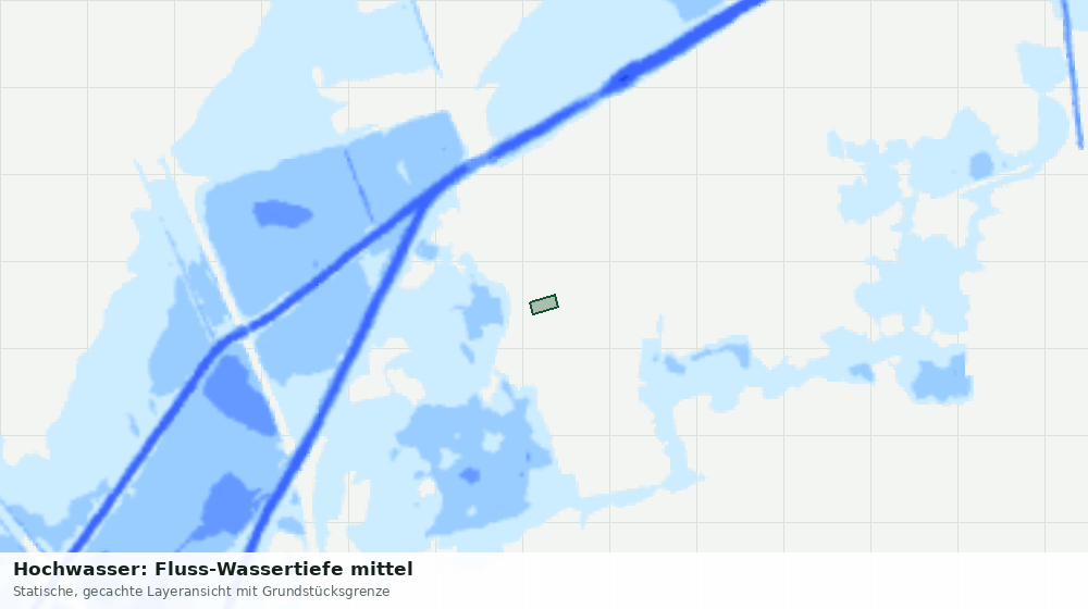 Statische Kartenansicht: Hochwasser: Fluss-Wassertiefe mittel