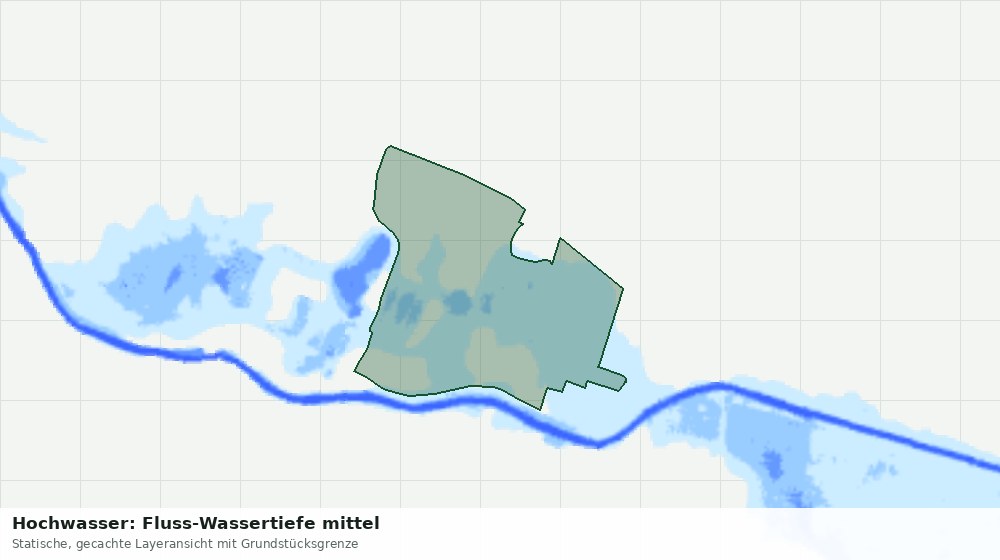 Statische Kartenansicht: Hochwasser: Fluss-Wassertiefe mittel