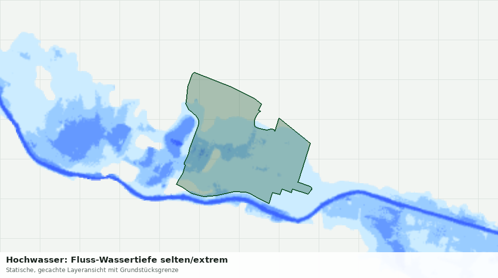 Statische Kartenansicht: Hochwasser: Fluss-Wassertiefe selten/extrem