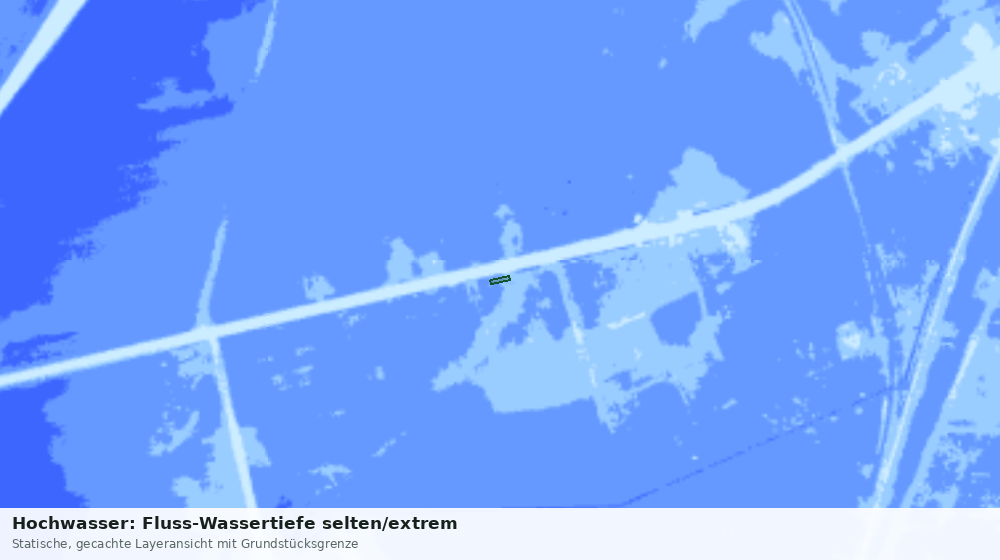Statische Kartenansicht: Hochwasser: Fluss-Wassertiefe selten/extrem