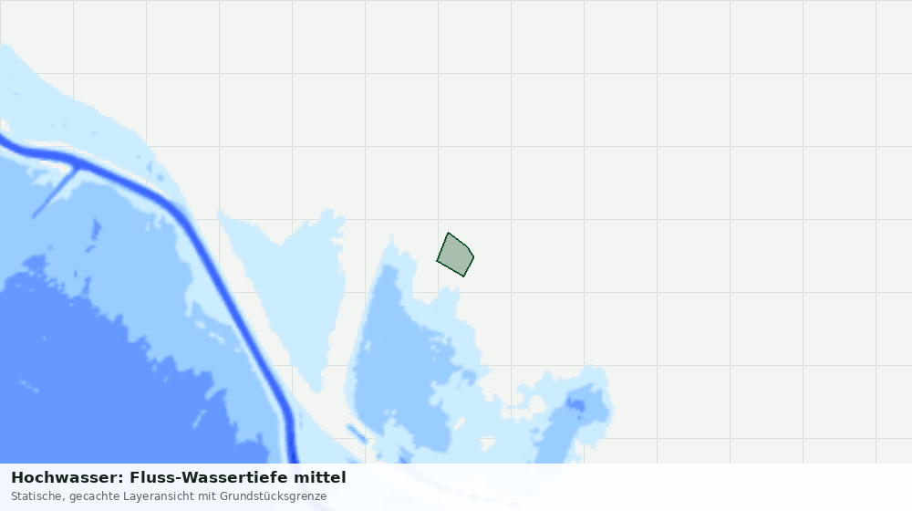 Statische Kartenansicht: Hochwasser: Fluss-Wassertiefe mittel
