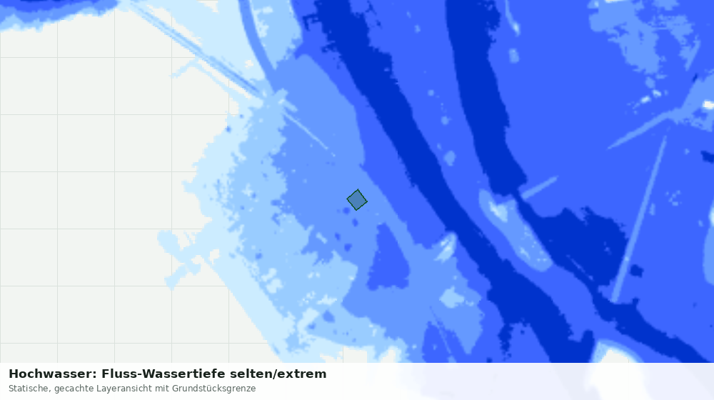 Statische Kartenansicht: Hochwasser: Fluss-Wassertiefe selten/extrem