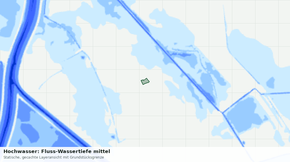 Statische Kartenansicht: Hochwasser: Fluss-Wassertiefe mittel