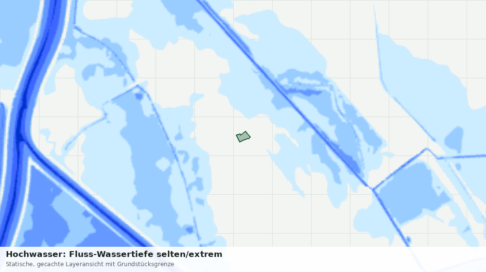 Statische Kartenansicht: Hochwasser: Fluss-Wassertiefe selten/extrem