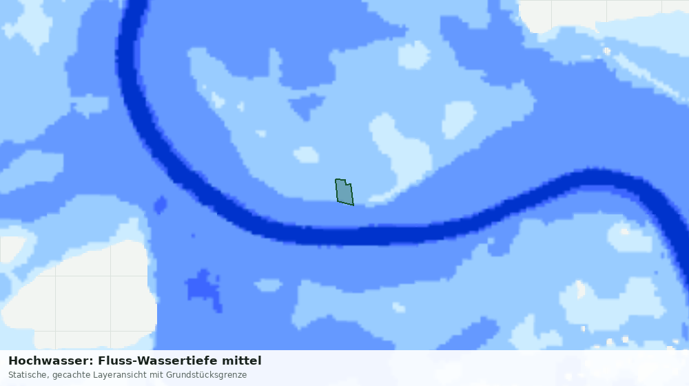 Statische Kartenansicht: Hochwasser: Fluss-Wassertiefe mittel