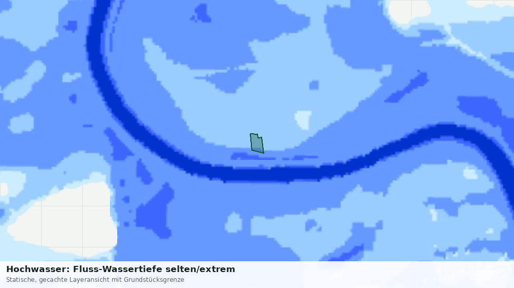 Statische Kartenansicht: Hochwasser: Fluss-Wassertiefe selten/extrem