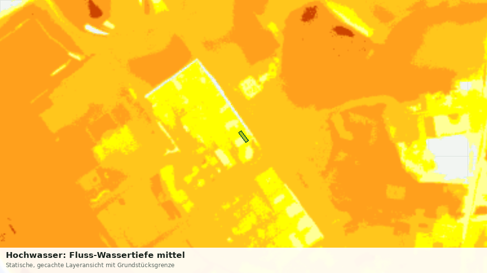 Statische Kartenansicht: Hochwasser: Fluss-Wassertiefe mittel