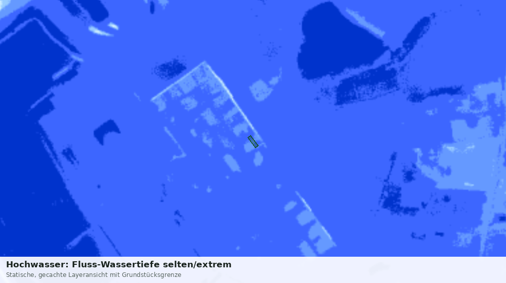 Statische Kartenansicht: Hochwasser: Fluss-Wassertiefe selten/extrem