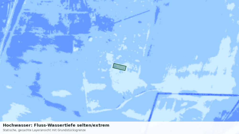 Statische Kartenansicht: Hochwasser: Fluss-Wassertiefe selten/extrem