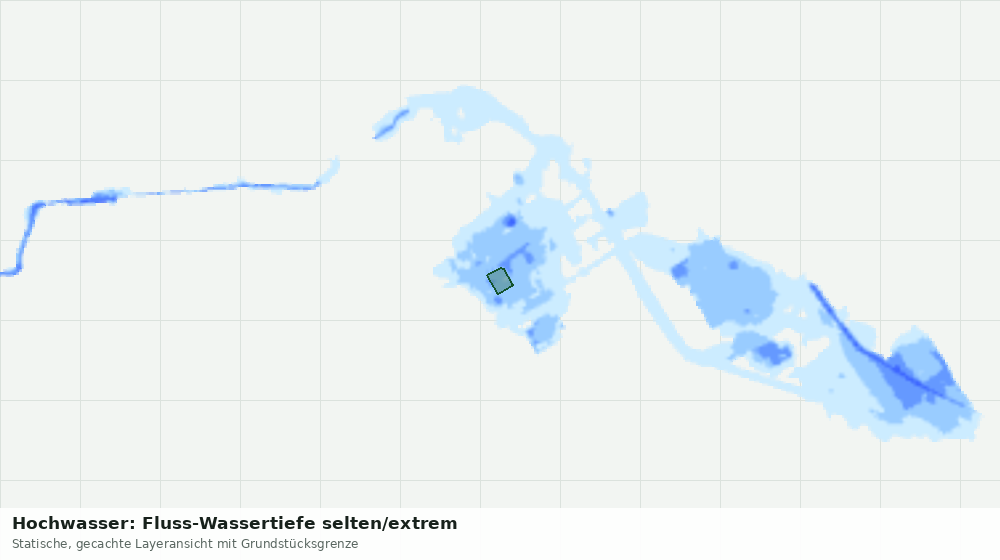 Statische Kartenansicht: Hochwasser: Fluss-Wassertiefe selten/extrem