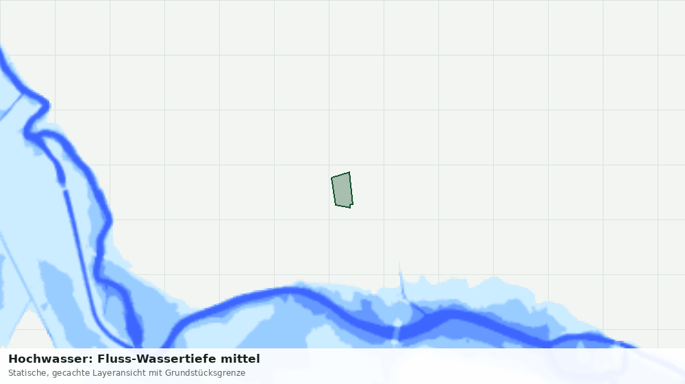 Statische Kartenansicht: Hochwasser: Fluss-Wassertiefe mittel