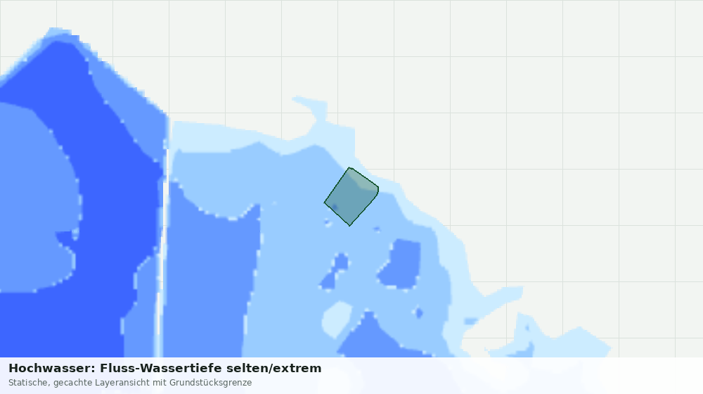 Statische Kartenansicht: Hochwasser: Fluss-Wassertiefe selten/extrem