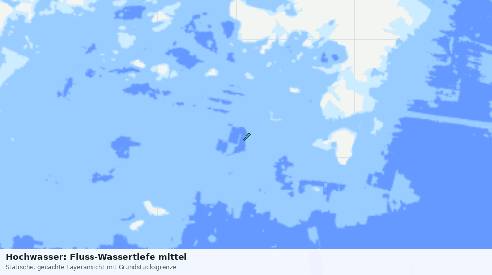 Statische Kartenansicht: Hochwasser: Fluss-Wassertiefe mittel