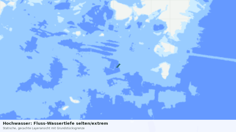 Statische Kartenansicht: Hochwasser: Fluss-Wassertiefe selten/extrem