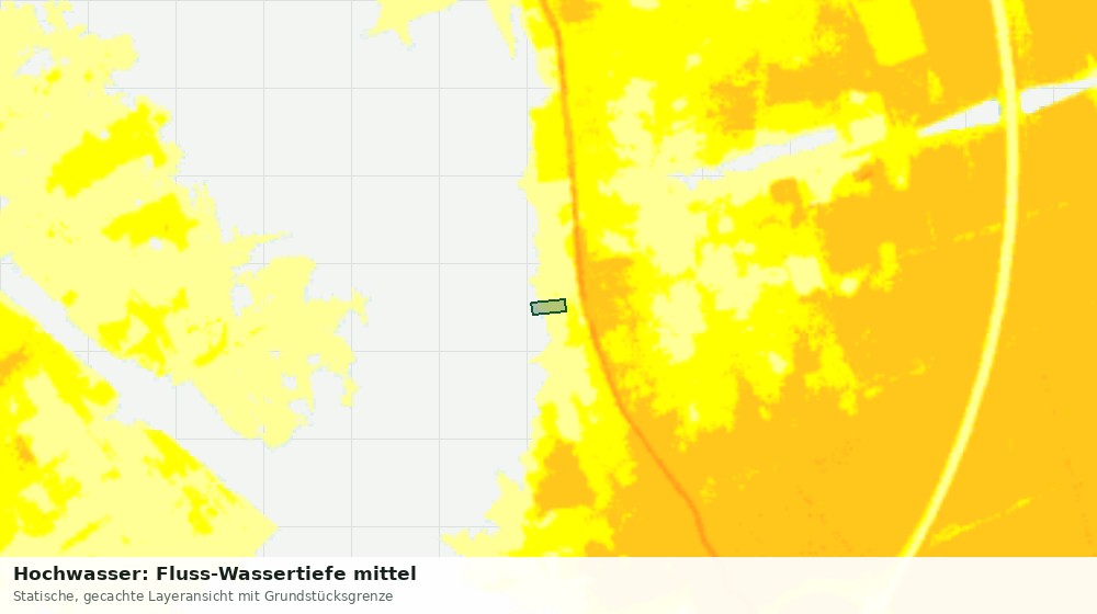 Statische Kartenansicht: Hochwasser: Fluss-Wassertiefe mittel