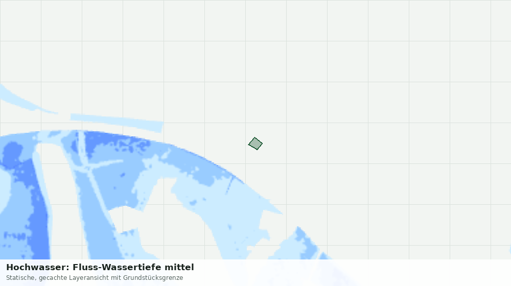 Statische Kartenansicht: Hochwasser: Fluss-Wassertiefe mittel