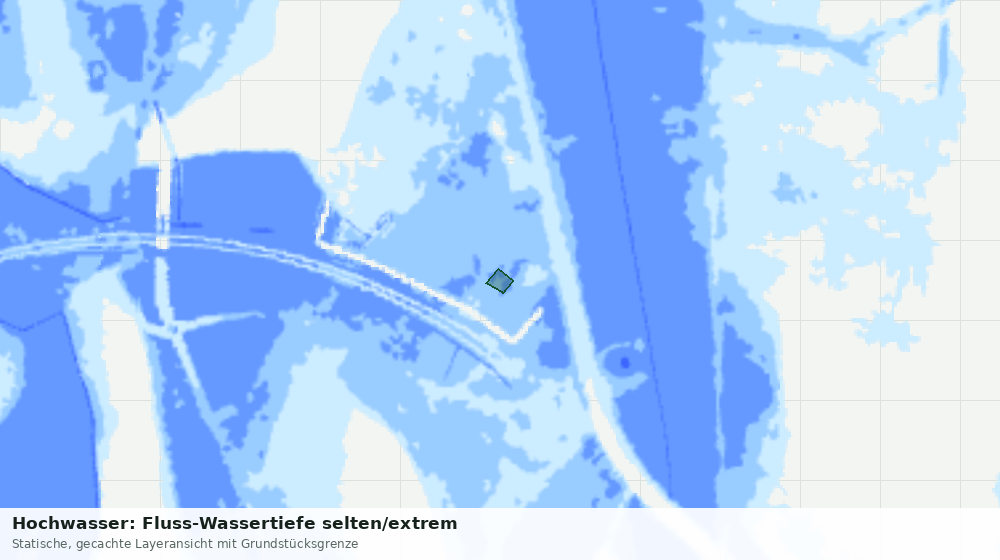 Statische Kartenansicht: Hochwasser: Fluss-Wassertiefe selten/extrem