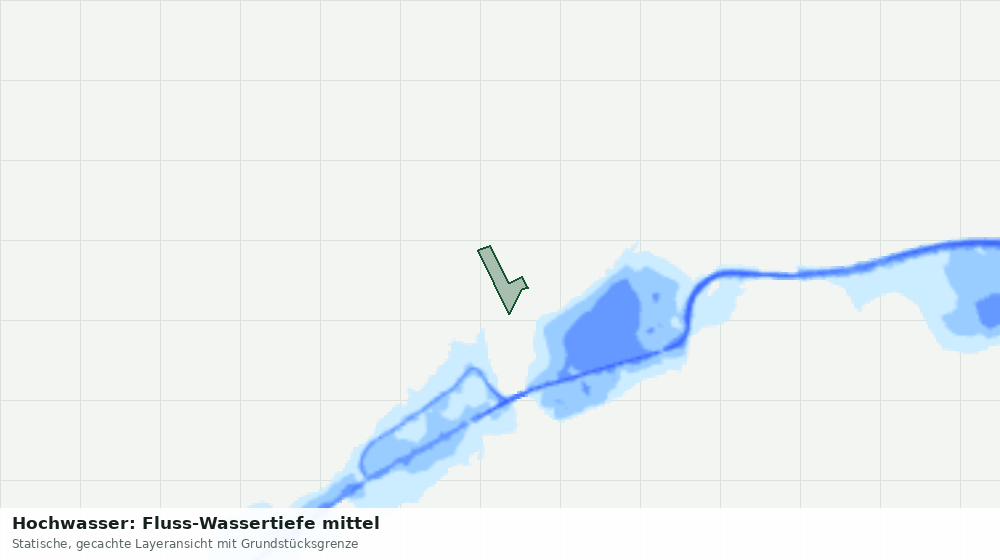 Statische Kartenansicht: Hochwasser: Fluss-Wassertiefe mittel