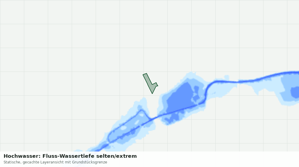 Statische Kartenansicht: Hochwasser: Fluss-Wassertiefe selten/extrem