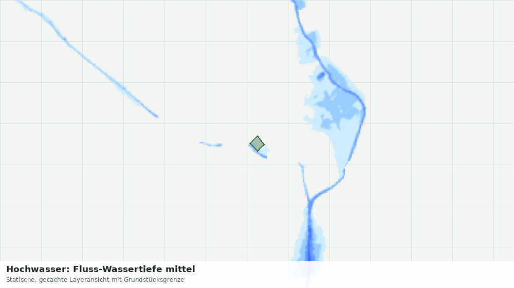 Statische Kartenansicht: Hochwasser: Fluss-Wassertiefe mittel
