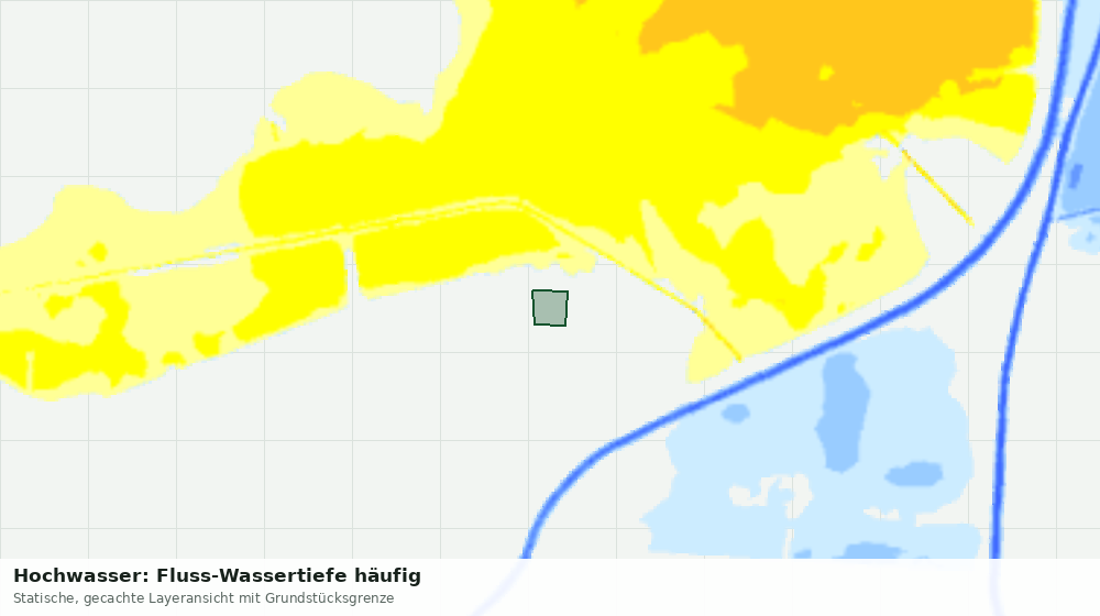 Statische Kartenansicht: Hochwasser: Fluss-Wassertiefe häufig