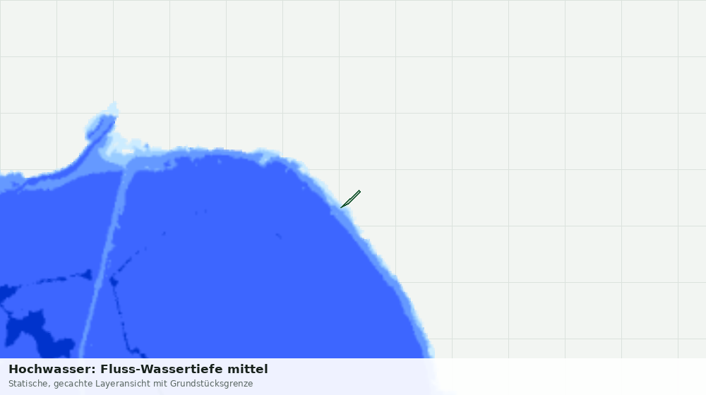 Statische Kartenansicht: Hochwasser: Fluss-Wassertiefe mittel