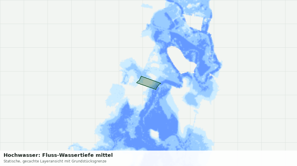 Statische Kartenansicht: Hochwasser: Fluss-Wassertiefe mittel