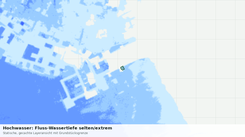 Statische Kartenansicht: Hochwasser: Fluss-Wassertiefe selten/extrem