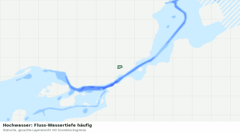Statische Kartenansicht: Hochwasser: Fluss-Wassertiefe häufig