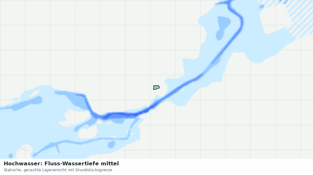 Statische Kartenansicht: Hochwasser: Fluss-Wassertiefe mittel