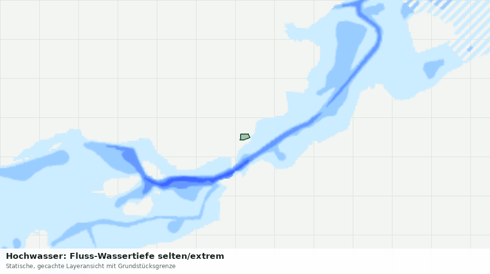 Statische Kartenansicht: Hochwasser: Fluss-Wassertiefe selten/extrem