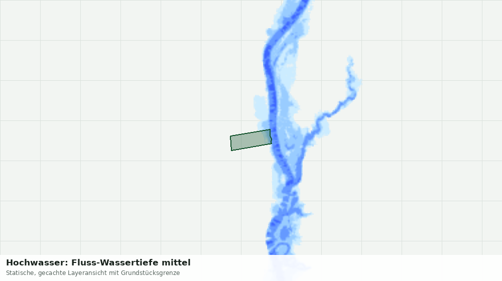 Statische Kartenansicht: Hochwasser: Fluss-Wassertiefe mittel