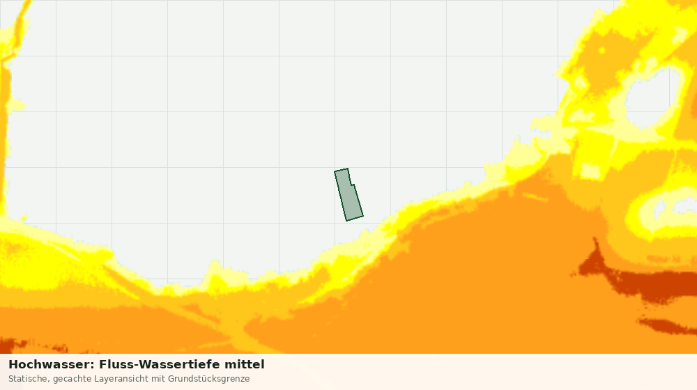 Statische Kartenansicht: Hochwasser: Fluss-Wassertiefe mittel