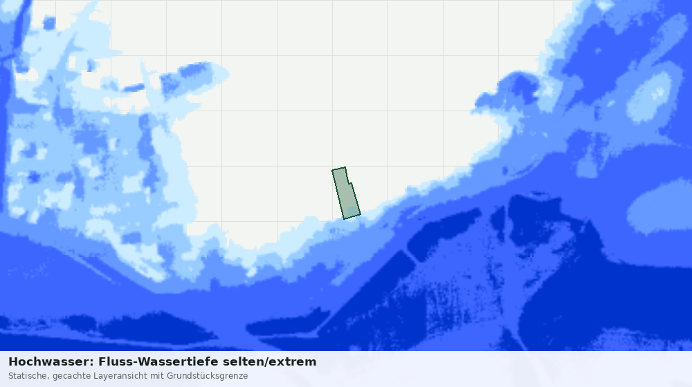 Statische Kartenansicht: Hochwasser: Fluss-Wassertiefe selten/extrem