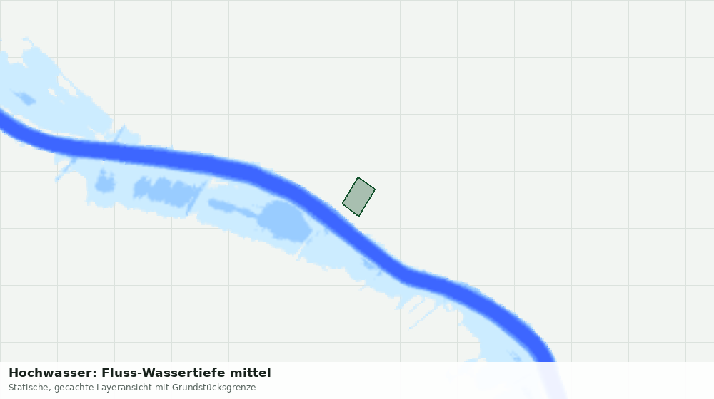 Statische Kartenansicht: Hochwasser: Fluss-Wassertiefe mittel