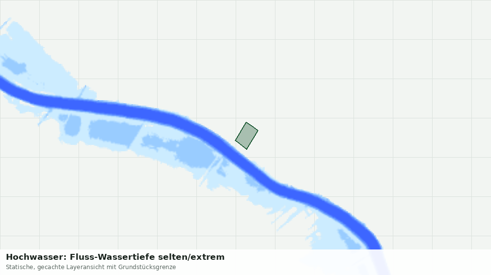 Statische Kartenansicht: Hochwasser: Fluss-Wassertiefe selten/extrem