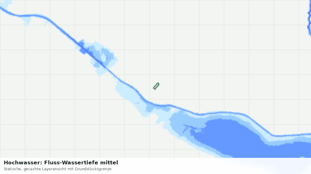 Statische Kartenansicht: Hochwasser: Fluss-Wassertiefe mittel