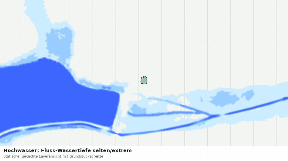 Statische Kartenansicht: Hochwasser: Fluss-Wassertiefe selten/extrem