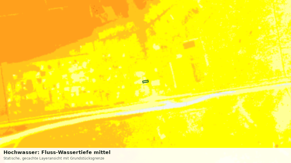 Statische Kartenansicht: Hochwasser: Fluss-Wassertiefe mittel