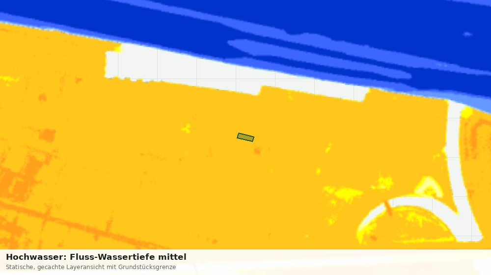 Statische Kartenansicht: Hochwasser: Fluss-Wassertiefe mittel