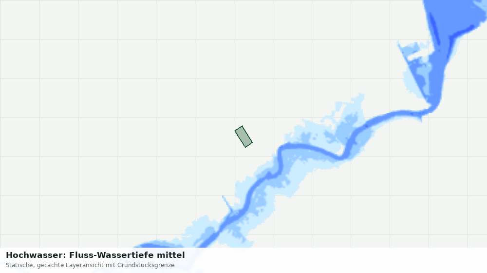 Statische Kartenansicht: Hochwasser: Fluss-Wassertiefe mittel