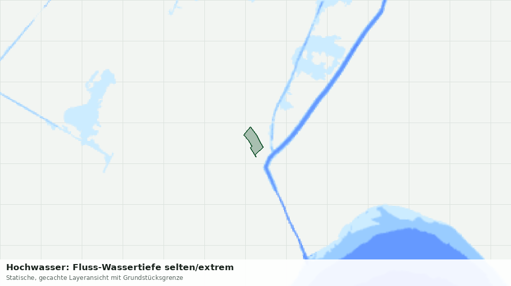 Statische Kartenansicht: Hochwasser: Fluss-Wassertiefe selten/extrem