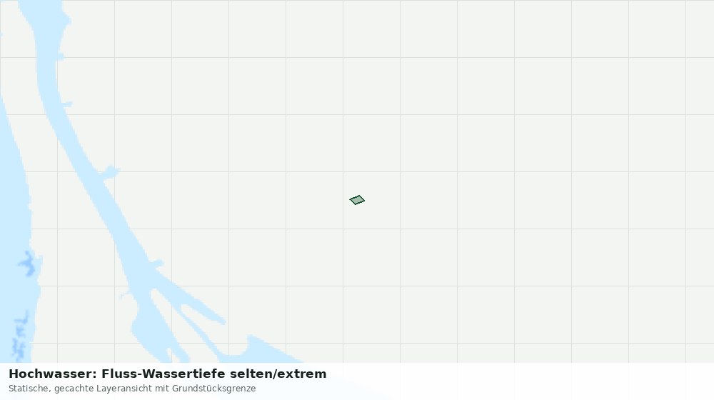 Statische Kartenansicht: Hochwasser: Fluss-Wassertiefe selten/extrem