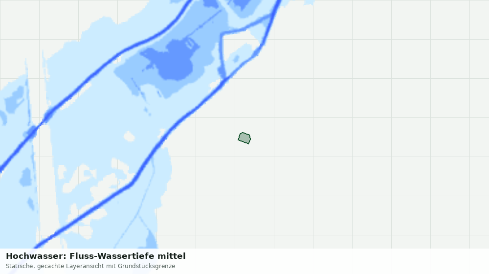 Statische Kartenansicht: Hochwasser: Fluss-Wassertiefe mittel